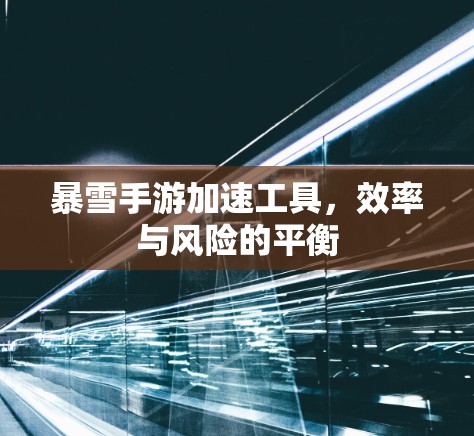 暴雪手游加速工具,效率与风险的平衡 暴雪手游加速工具,效率与风险的平衡