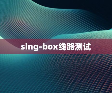 sing-box线路测试 sing-box线路测试