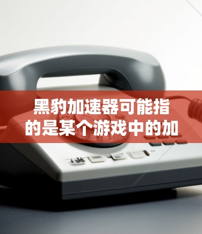 黑豹加速器可能指的是某个游戏中的加速器机制，具体指哪个游戏的黑豹加速器线路需要更多信息来准确回答。以下是一些可能的解释和建议