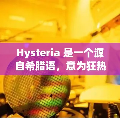 Hysteria 是一个源自希腊语，意为狂热或激情的术语，常用于描述过激的情绪表现或心理状态。在医学和心理学中，它不再作为独立诊断使用，但在文学和文化语境中仍被用来描述情绪化的行为或集体心理现象