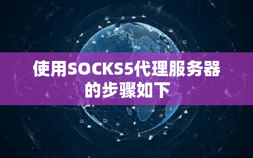 使用SOCKS5代理服务器的步骤如下 使用SOCKS5代理服务器的步骤如下
