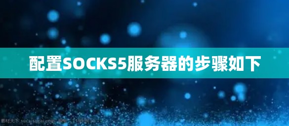 配置SOCKS5服务器的步骤如下 配置SOCKS5服务器的步骤如下