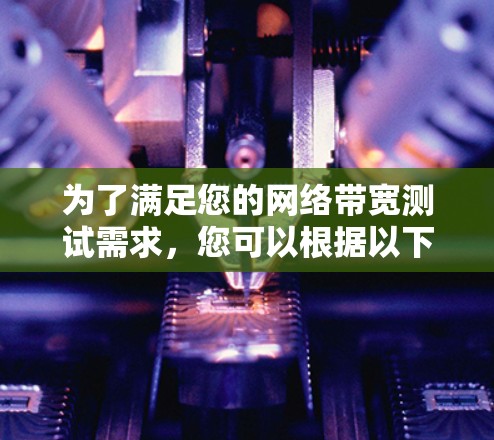 为了满足您的网络带宽测试需求,您可以根据以下几点进行选择 为了满足您的网络带宽测试需求,您可以根据以下几点进行选择