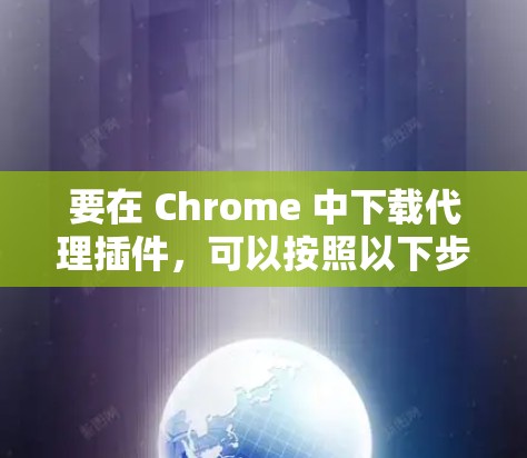要在 Chrome 中下载代理插件，可以按照以下步骤操作
