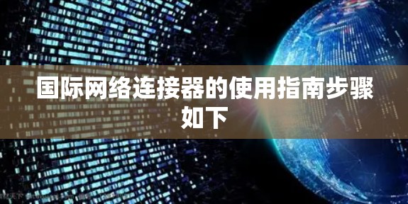 国际网络连接器的使用指南步骤如下
