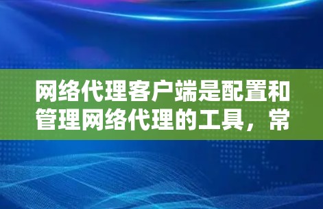 网络代理客户端是配置和管理网络代理的工具，常用于浏览器或应用程序设置。根据需求和评估，以下是几款常见工具的分析及排名
